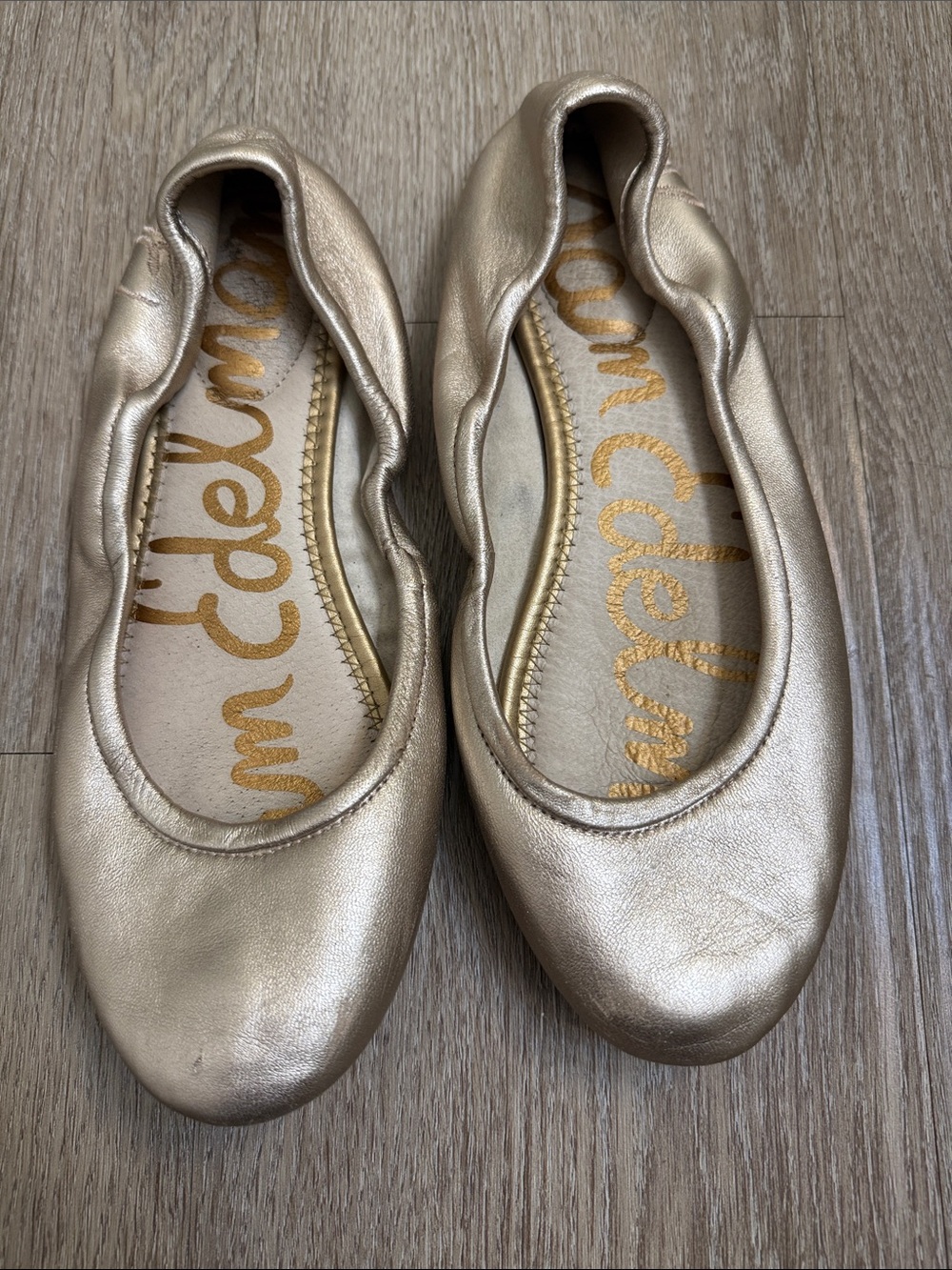Sam Edelman Champagne Metallic Ballet Flats